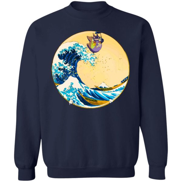 My Neighbor Totoro Wallpaper - Totoro On The Waves Sweatshirt Unisex-Apparel, My Neighbor Totoro, My Neighbor Totoro Wallpaper, Sweatshirt