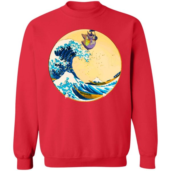 My Neighbor Totoro Wallpaper - Totoro On The Waves Sweatshirt Unisex-Apparel, My Neighbor Totoro, My Neighbor Totoro Wallpaper, Sweatshirt