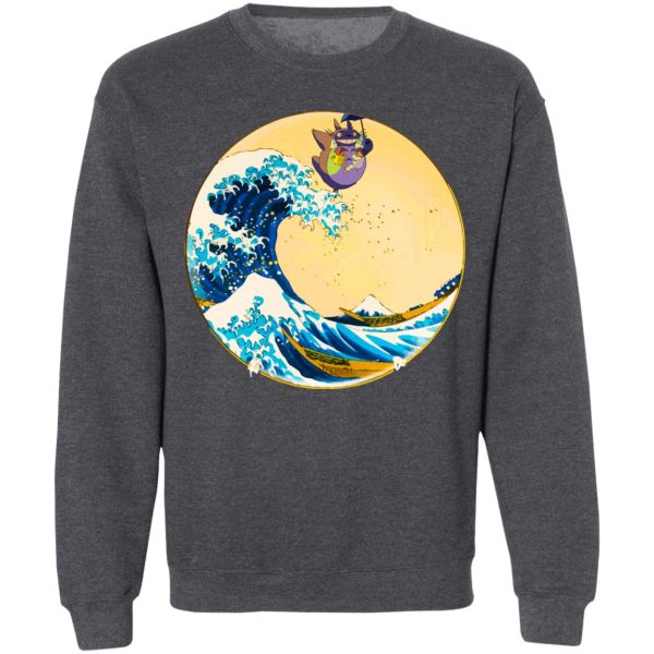 My Neighbor Totoro Wallpaper - Totoro On The Waves Sweatshirt Unisex-Apparel, My Neighbor Totoro, My Neighbor Totoro Wallpaper, Sweatshirt