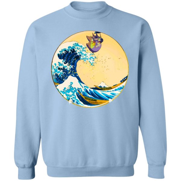 My Neighbor Totoro Wallpaper - Totoro On The Waves Sweatshirt Unisex-Apparel, My Neighbor Totoro, My Neighbor Totoro Wallpaper, Sweatshirt