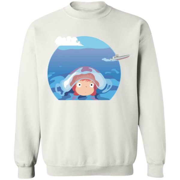 Ponyo Ghibli - Ponyo in her first trip Sweatshirt-Apparel, ponyo, Ponyo Ghibli, Sweatshirt