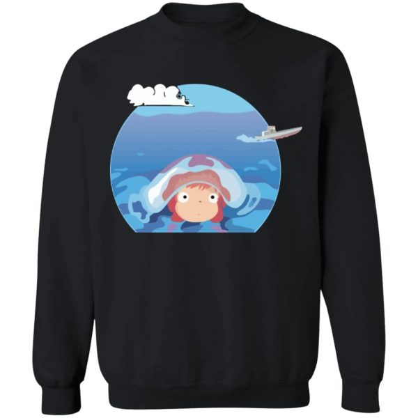 Ponyo Ghibli - Ponyo in her first trip Sweatshirt-Apparel, ponyo, Ponyo Ghibli, Sweatshirt