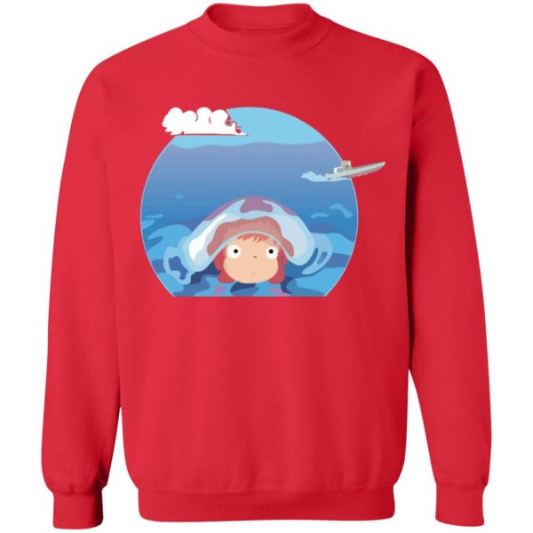 Ponyo Ghibli - Ponyo in her first trip Sweatshirt-Apparel, ponyo, Ponyo Ghibli, Sweatshirt