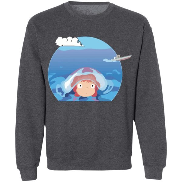 Ponyo Ghibli - Ponyo in her first trip Sweatshirt-Apparel, ponyo, Ponyo Ghibli, Sweatshirt