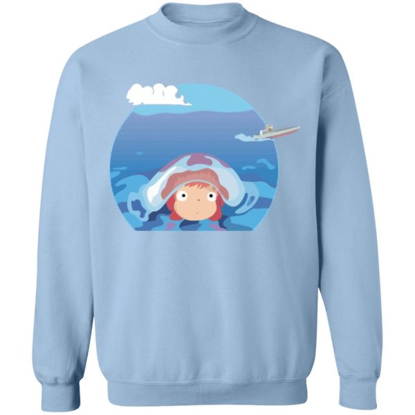 Ponyo Ghibli - Ponyo in her first trip Sweatshirt-Apparel, ponyo, Ponyo Ghibli, Sweatshirt