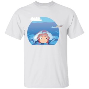 Ponyo Cartoon Movie - Ponyo in her first trip T Shirt-Apparel, ponyo, Ponyo Cartoon Movie, Tshirt