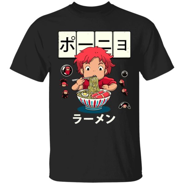 Anime Ponyo - Ponyo very first Ramen T Shirt-Anime Ponyo, Apparel, ponyo, Tshirt