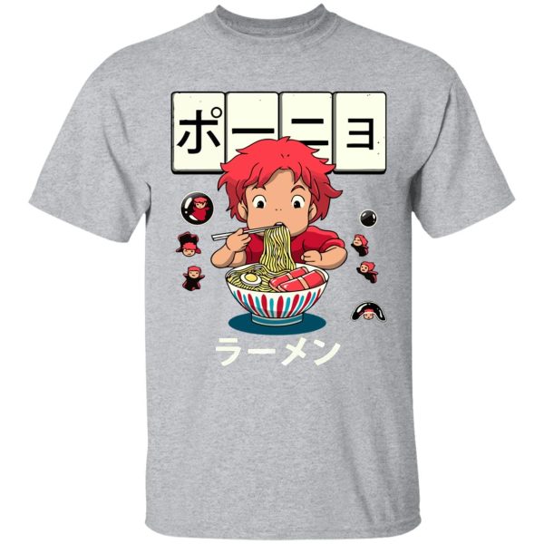 Anime Ponyo - Ponyo very first Ramen T Shirt-Anime Ponyo, Apparel, ponyo, Tshirt