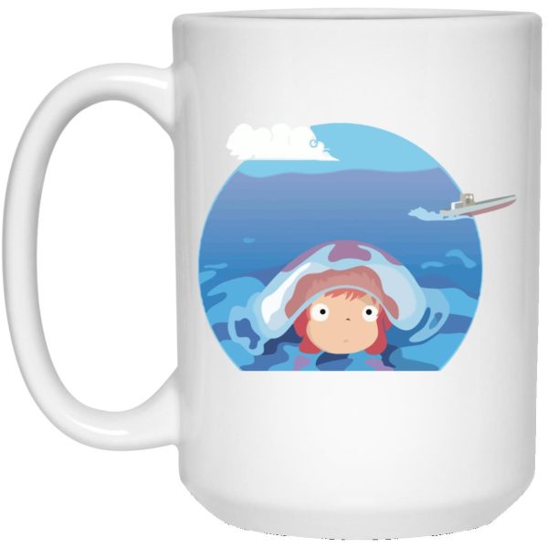 Ponyo Boat - Ponyo in her first trip Mug-Accessories, House Decor, Mug, ponyo, Ponyo Boat