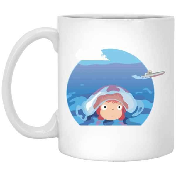 Ponyo Boat - Ponyo in her first trip Mug-Accessories, House Decor, Mug, ponyo, Ponyo Boat