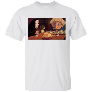 Spirited Away English Actors - Spirited Away – Tea Time T Shirt-Apparel, kaonashi, no face, Spirited Away, Spirited Away English Actors, Tshirt