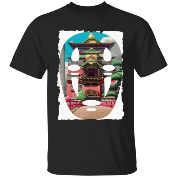 Yubaba Spirited Away - Spirited Away –  The Bathhouse Ft. No Face T Shirt-Apparel, kaonashi, no face, Spirited Away, Tshirt, Yubaba Spirited Away