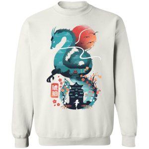 Spirited Away Showtimes - Spirited Away – Haku Dragon and The Bathhouse Classic Sweatshirt-Apparel, Spirited Away, Spirited Away Showtimes, Sweatshirt