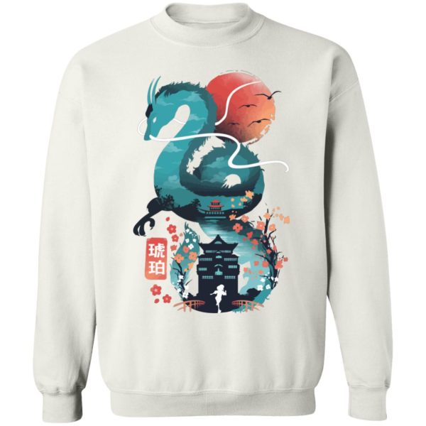 Spirited Away Showtimes - Spirited Away – Haku Dragon and The Bathhouse Classic Sweatshirt-Apparel, Spirited Away, Spirited Away Showtimes, Sweatshirt