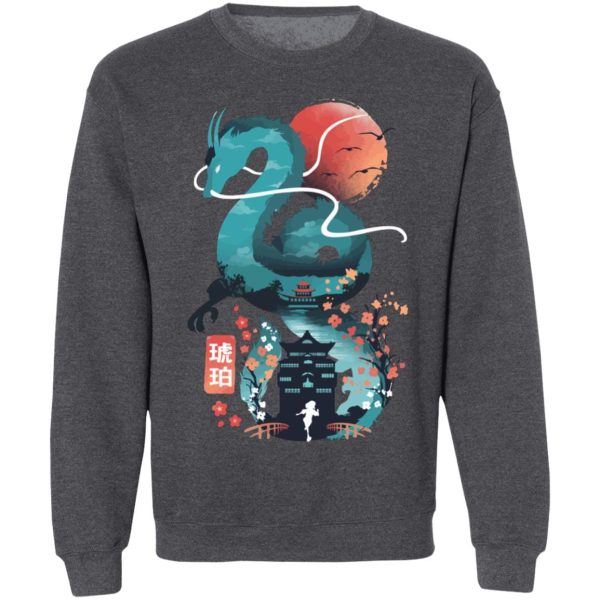 Spirited Away Showtimes - Spirited Away – Haku Dragon and The Bathhouse Classic Sweatshirt-Apparel, Spirited Away, Spirited Away Showtimes, Sweatshirt