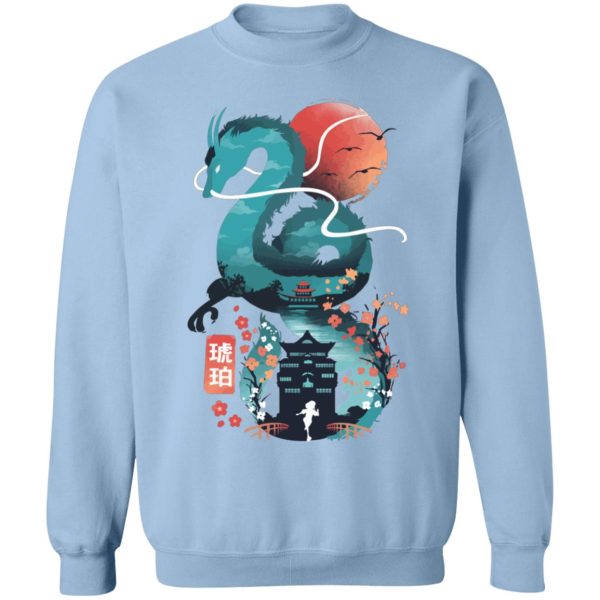 Spirited Away Showtimes - Spirited Away – Haku Dragon and The Bathhouse Classic Sweatshirt-Apparel, Spirited Away, Spirited Away Showtimes, Sweatshirt