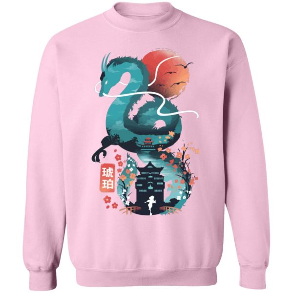 Spirited Away Showtimes - Spirited Away – Haku Dragon and The Bathhouse Classic Sweatshirt-Apparel, Spirited Away, Spirited Away Showtimes, Sweatshirt