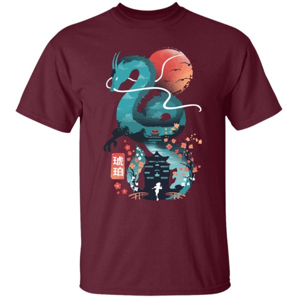 Spirited Away Sen To Chihiro No Kamikakushi - Spirited Away – Haku Dragon and The Bathhouse Classic T Shirt-Apparel, Spirited Away, Spirited Away Sen To Chihiro No Kamikakushi, Sweatshirt