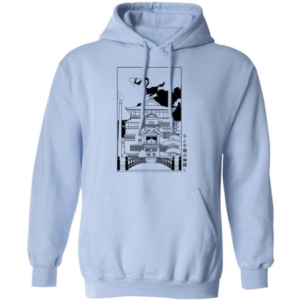 Miyazaki Spirited Away - Spirited Away Bathhouse illustrated Graphic Hoodie-Apparel, Hoodie, Miyazaki Spirited Away, Spirited Away