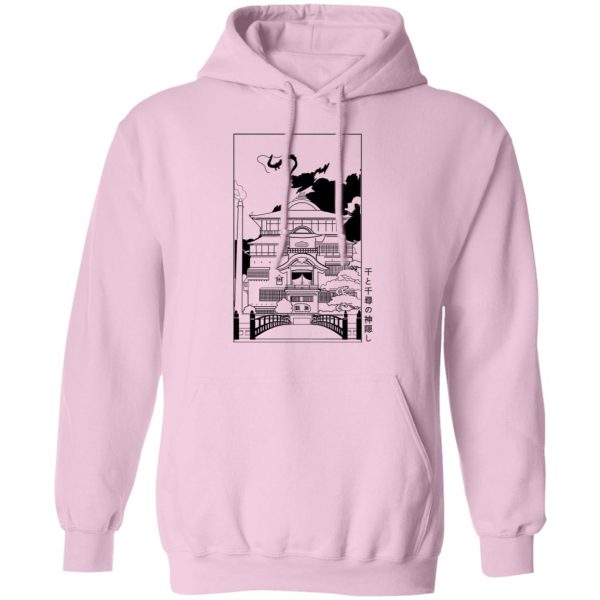 Miyazaki Spirited Away - Spirited Away Bathhouse illustrated Graphic Hoodie-Apparel, Hoodie, Miyazaki Spirited Away, Spirited Away