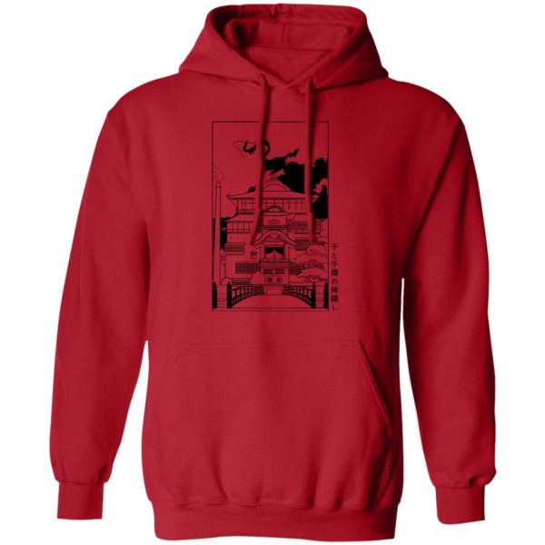 Miyazaki Spirited Away - Spirited Away Bathhouse illustrated Graphic Hoodie-Apparel, Hoodie, Miyazaki Spirited Away, Spirited Away