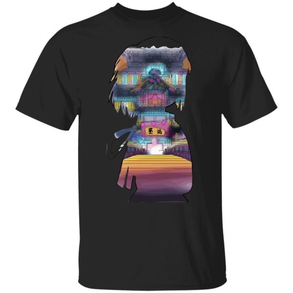 Spirited Away - Sen and The Bathhouse Cutout Colorful T Shirt-Apparel, Spirited Away, Tshirt