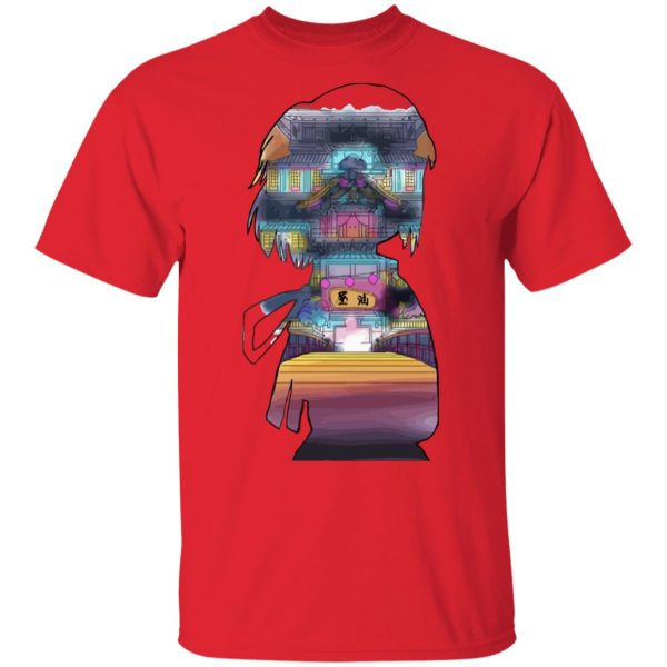 Spirited Away - Sen and The Bathhouse Cutout Colorful T Shirt-Apparel, Spirited Away, Tshirt