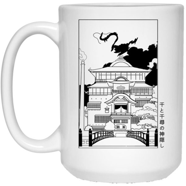 Spirited Away Hayao - Spirited Away Bathhouse illustrated Graphic Mug-Accessories, House Decor, Mug, Spirited Away, Spirited Away Hayao