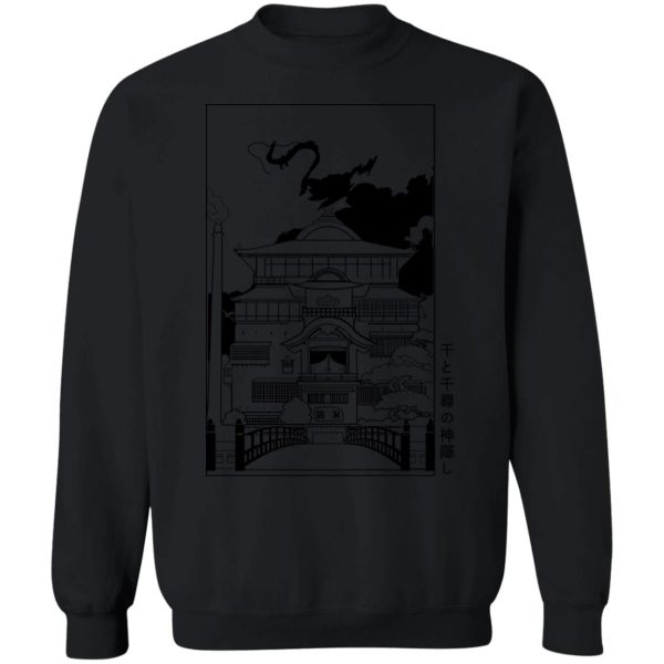 Spirited Away Meaning - Spirited Away Bathhouse illustrated Graphic Sweatshirt-Apparel, Spirited Away, Spirited Away Meaning, Sweatshirt