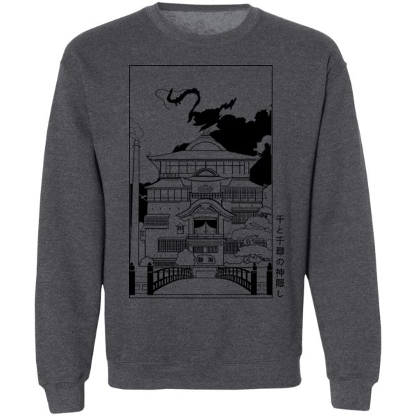 Spirited Away Meaning - Spirited Away Bathhouse illustrated Graphic Sweatshirt-Apparel, Spirited Away, Spirited Away Meaning, Sweatshirt