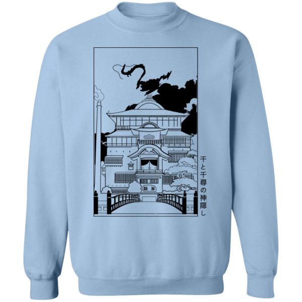 Spirited Away Meaning - Spirited Away Bathhouse illustrated Graphic Sweatshirt-Apparel, Spirited Away, Spirited Away Meaning, Sweatshirt