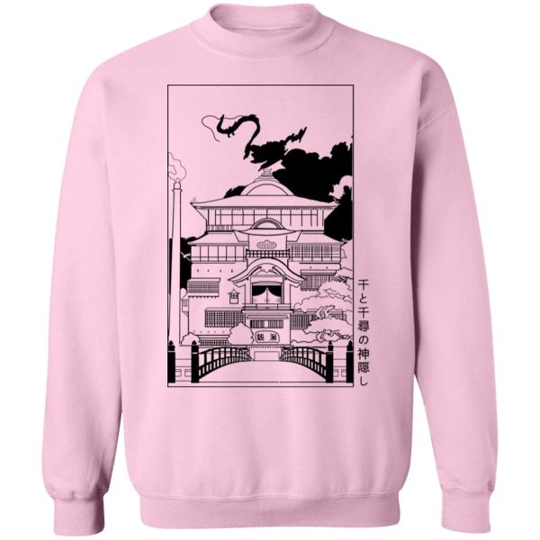 Spirited Away Meaning - Spirited Away Bathhouse illustrated Graphic Sweatshirt-Apparel, Spirited Away, Spirited Away Meaning, Sweatshirt