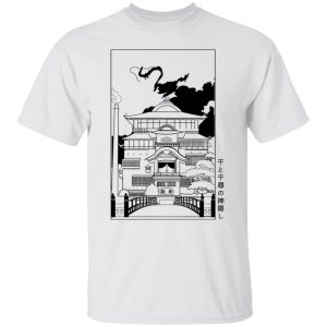 Spirited Away Online - Spirited Away Bathhouse illustrated Graphic T Shirt-Apparel, Spirited Away, Spirited Away Online, Tshirt