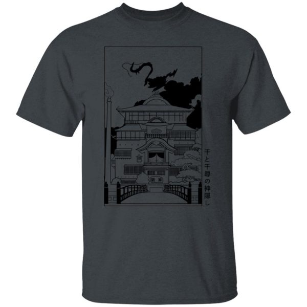 Spirited Away Online - Spirited Away Bathhouse illustrated Graphic T Shirt-Apparel, Spirited Away, Spirited Away Online, Tshirt