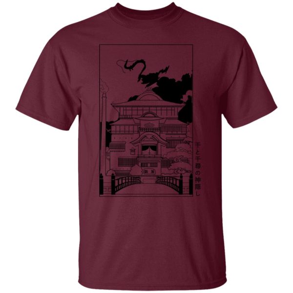 Spirited Away Online - Spirited Away Bathhouse illustrated Graphic T Shirt-Apparel, Spirited Away, Spirited Away Online, Tshirt