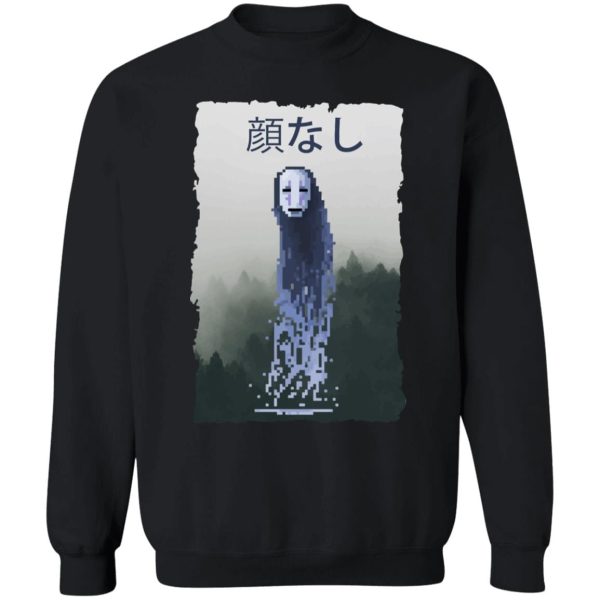 Spirited Away Director - Spirited Away No Face Kaonashi 8bit Sweatshirt-Apparel, kaonashi, no face, Spirited Away, Spirited Away Director, Sweatshirt