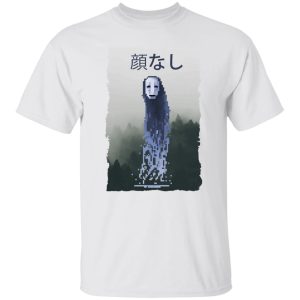 Spirited Away Hayao - Spirited Away No Face Kaonashi 8bit T Shirt-Apparel, Chihiro From Spirited Away, kaonashi, no face, Spirited Away, Spirited Away Hayao, Spirited Away Movie Poster, Tshirt