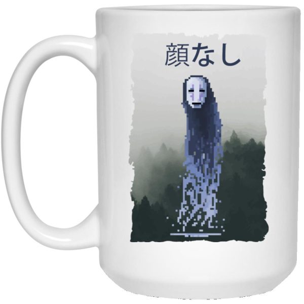 Spirited Away Cinema - Spirited Away No Face Kaonashi 8bit Mug-Accessories, Bathhouse Spirited Away, House Decor, kaonashi, Mug, no face, Spirited Away, Spirited Away Cinema, Spirited Away Theatre