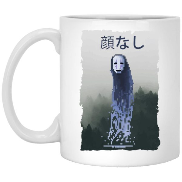 Spirited Away Cinema - Spirited Away No Face Kaonashi 8bit Mug-Accessories, Bathhouse Spirited Away, House Decor, kaonashi, Mug, no face, Spirited Away, Spirited Away Cinema, Spirited Away Theatre