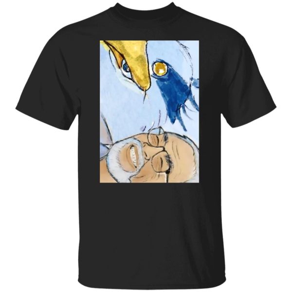 Cast Of The Boy And The Heron English Cast - The Heron and Hayao Miyazaki T Shirt-Cast Of The Boy And The Heron English Cast