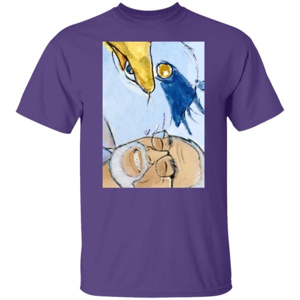 Cast Of The Boy And The Heron English Cast - The Heron and Hayao Miyazaki T Shirt-Cast Of The Boy And The Heron English Cast