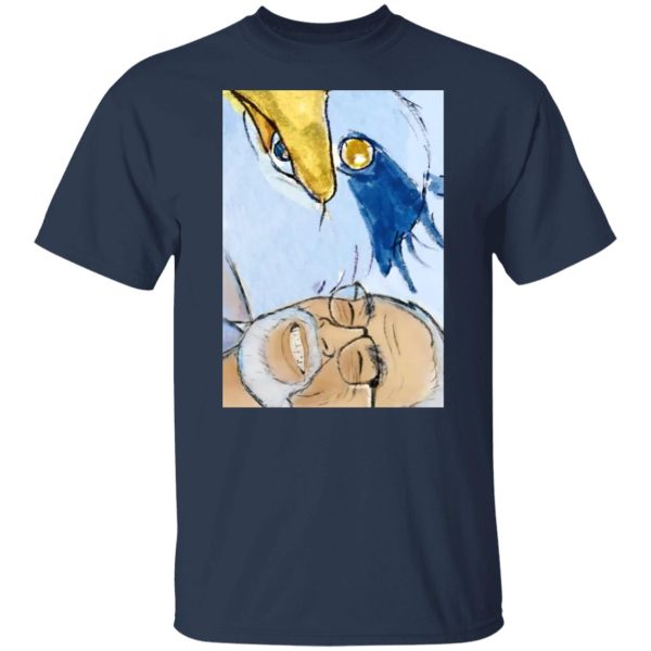 Cast Of The Boy And The Heron English Cast - The Heron and Hayao Miyazaki T Shirt-Cast Of The Boy And The Heron English Cast