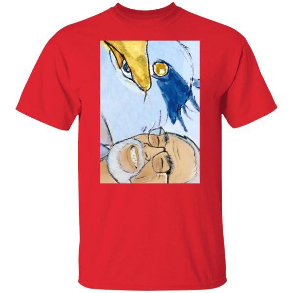 Cast Of The Boy And The Heron English Cast - The Heron and Hayao Miyazaki T Shirt-Cast Of The Boy And The Heron English Cast