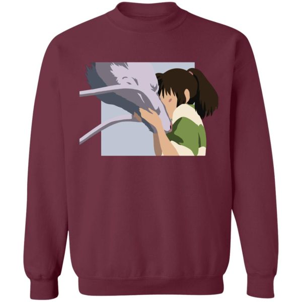 Spirited Away Bathhouse - Spirited Away Haku and Chihiro Graphic Sweatshirt-Apparel, Dragon In Spirited Away, Spirited Away, Spirited Away Bathhouse, Spirited Away Japanese, Sweatshirt