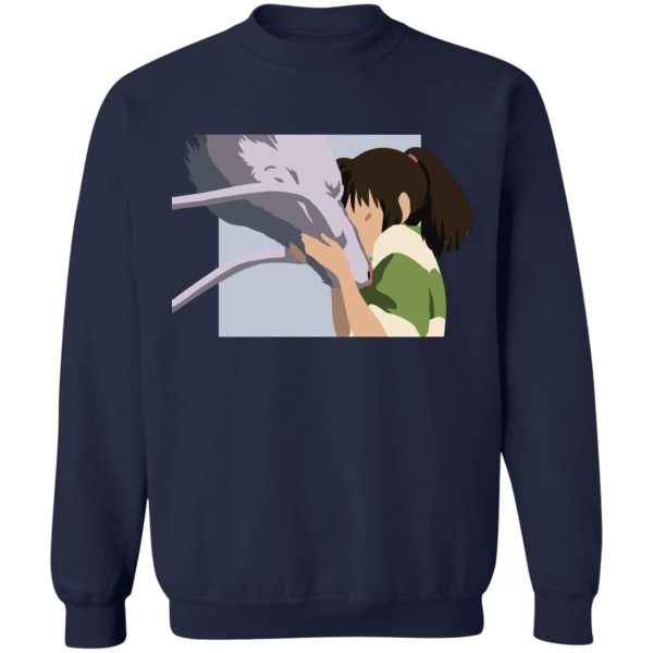 Spirited Away Bathhouse - Spirited Away Haku and Chihiro Graphic Sweatshirt-Apparel, Dragon In Spirited Away, Spirited Away, Spirited Away Bathhouse, Spirited Away Japanese, Sweatshirt