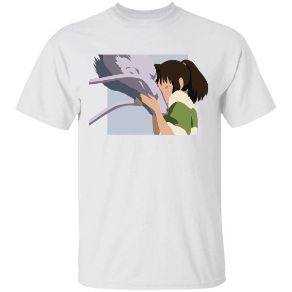 Spirited Away Dragon - Spirited Away Haku and Chihiro Graphic T Shirt-Apparel, Spirited Away, Spirited Away Dragon, Tshirt