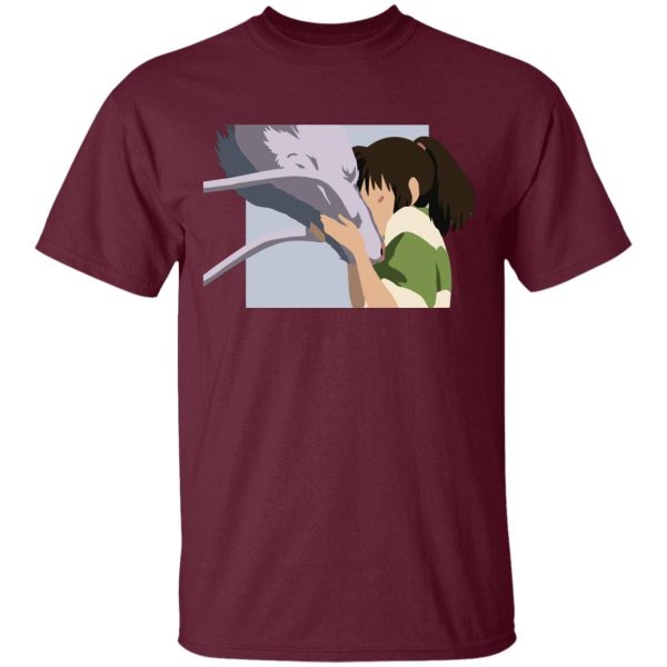 Spirited Away Dragon - Spirited Away Haku and Chihiro Graphic T Shirt-Apparel, Spirited Away, Spirited Away Dragon, Tshirt