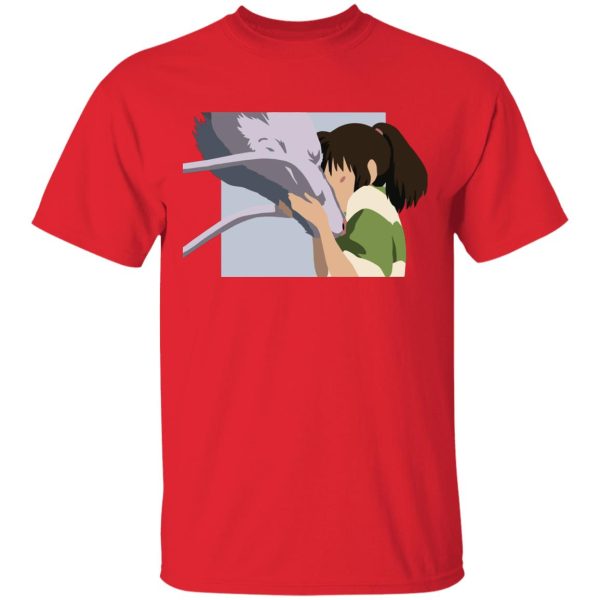 Spirited Away Dragon - Spirited Away Haku and Chihiro Graphic T Shirt-Apparel, Spirited Away, Spirited Away Dragon, Tshirt