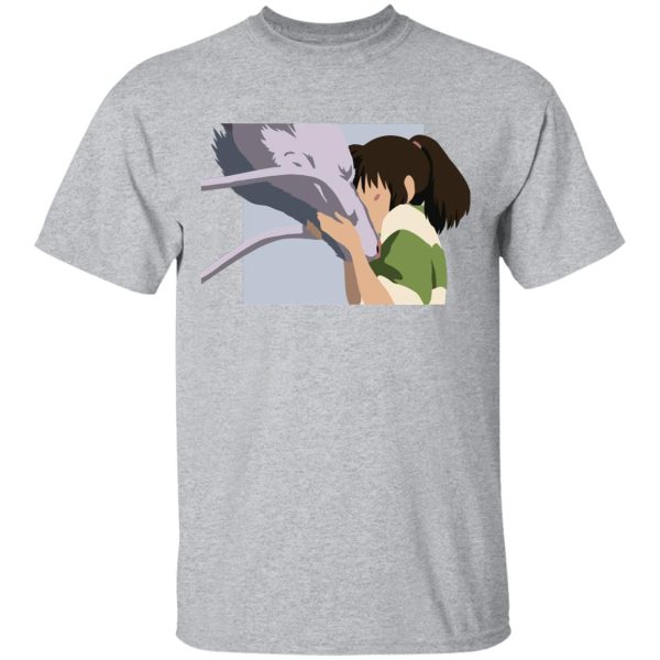 Spirited Away Dragon - Spirited Away Haku and Chihiro Graphic T Shirt-Apparel, Spirited Away, Spirited Away Dragon, Tshirt