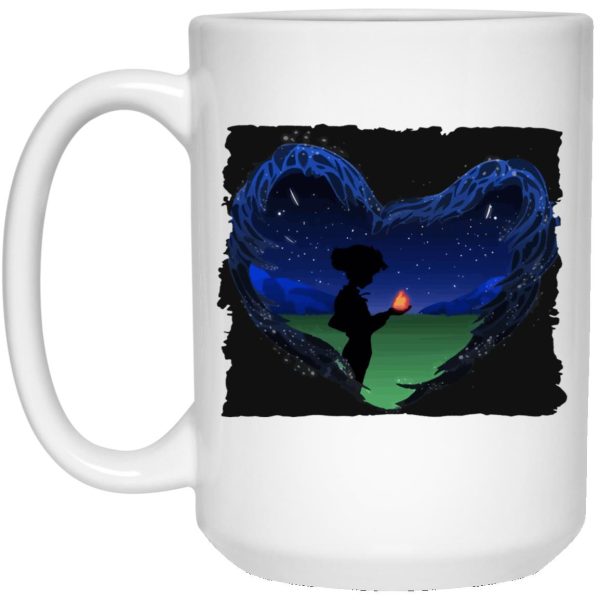 Howl's Moving Castle Movie Cast - Howl’s Moving Castle – Howl meets Calcifer Classic Mug-Accessories, House Decor, Howl's Moving Castle, Howl's Moving Castle Movie Cast, Mug